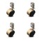 Service Caster 2 Inch Antique Brass Hooded Nylon Wheel Casters with Inside Mount Set SCC SCC-GR02S50D-NYS-WA-716X78-CB90-4 - alternate 1